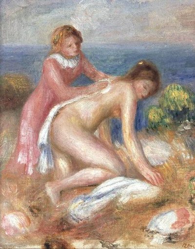 Baigneur et une servante - Pierre Auguste Renoir