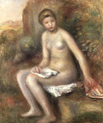 Baigneur sur un rocher - Pierre Auguste Renoir