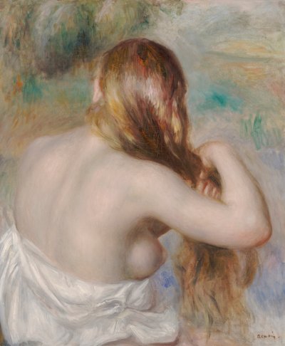 Blonde Tressant ses Cheveux - Pierre Auguste Renoir
