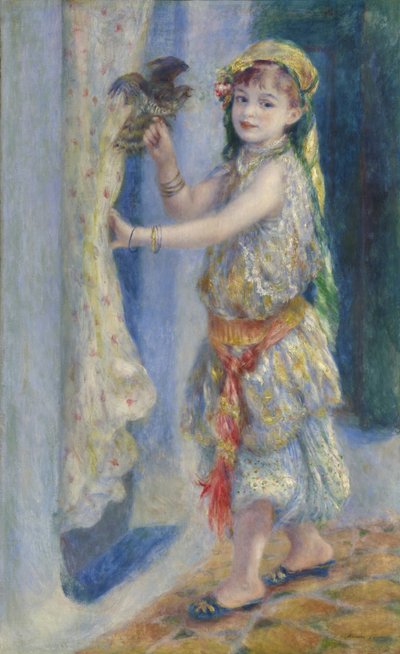 Enfant avec un oiseau - Pierre Auguste Renoir