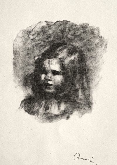 Claude Renoir, tourné à gauche - Pierre Auguste Renoir