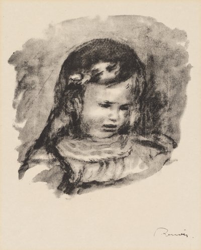 Claude Renoir, la tête baissée - Pierre Auguste Renoir
