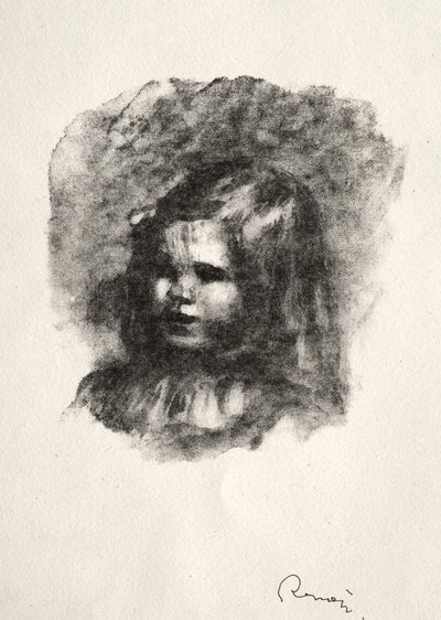 Claude Renoir, tourné à gauche - Pierre Auguste Renoir