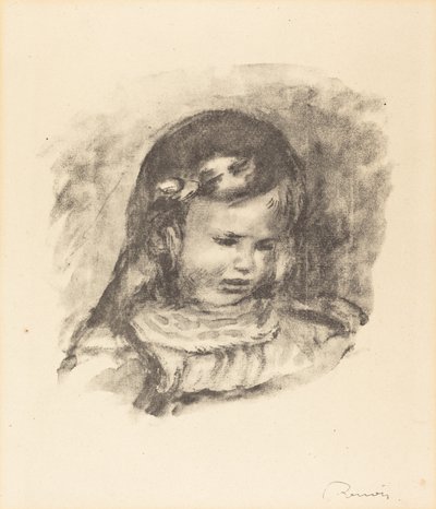Claude Renoir, tête baissée, années 1900 - Pierre Auguste Renoir