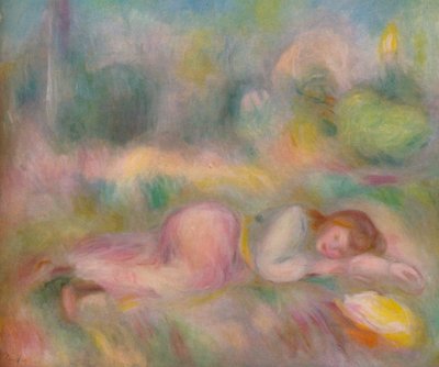 Fille étendue dans l