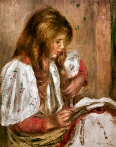 Fillette en blanc - Pierre Auguste Renoir