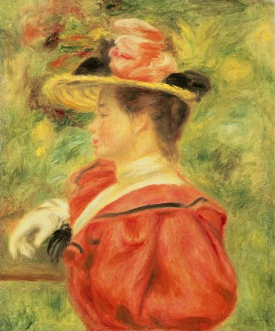 Fille avec un gant, c.1890 - Pierre Auguste Renoir