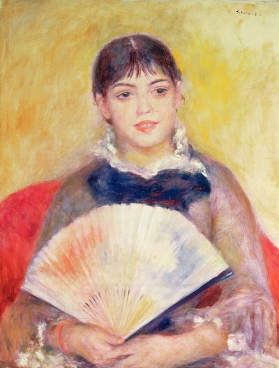 Fille avec un Éventail - Pierre Auguste Renoir