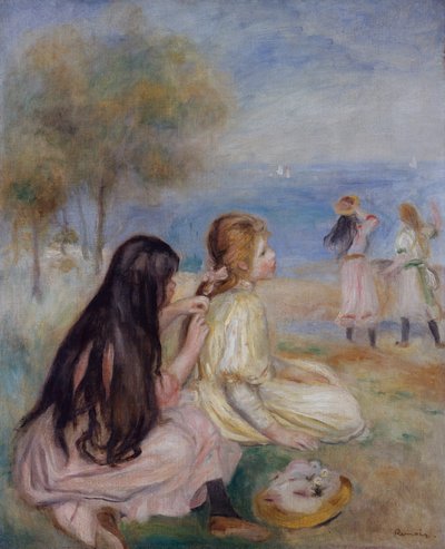 Filles au bord de la mer, vers 1875 - Pierre Auguste Renoir