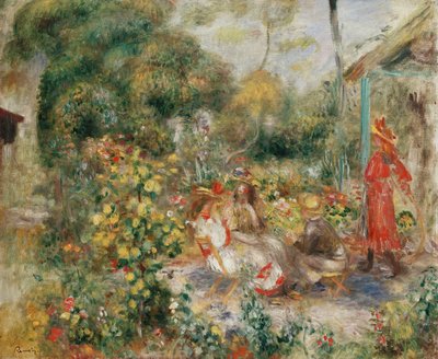 Fillettes dans un Jardin à Montmartre, c.1893-5 - Pierre Auguste Renoir