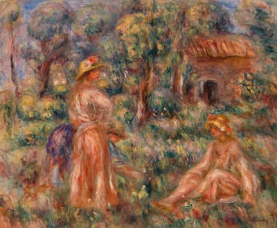 Jeunes filles dans un paysage - Pierre Auguste Renoir