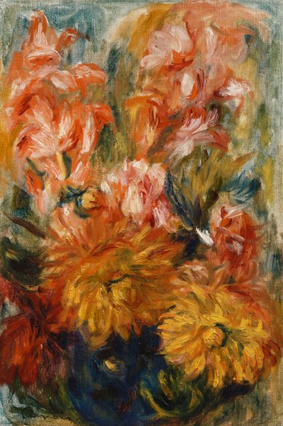 Glaïeuls dans un Vase Bleu - Pierre Auguste Renoir