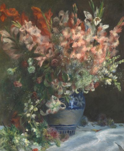 Gladioli dans un vase, c. 1875 - Pierre Auguste Renoir