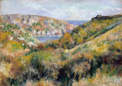 Collines autour de la baie de Moulin Huet, Guernesey, 1883 - Pierre Auguste Renoir