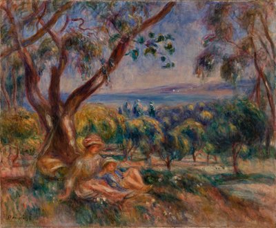 Paysage avec figures, environs de Cagnes - Pierre Auguste Renoir