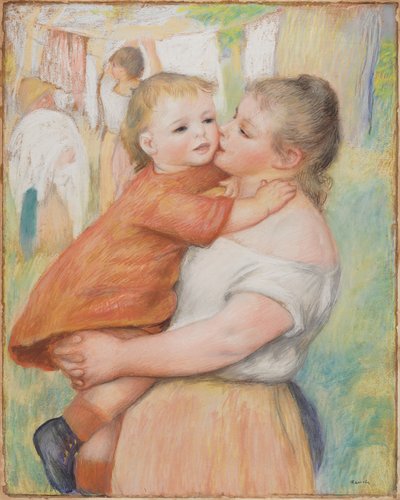 Blanchisseuse et son enfant (Aline et Pierre) - Pierre Auguste Renoir
