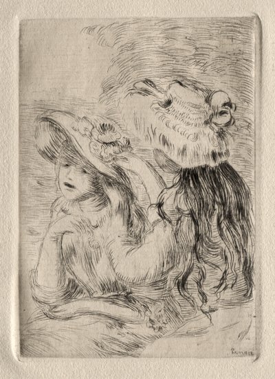 Le Chapeau epinglé (etching) - Pierre Auguste Renoir