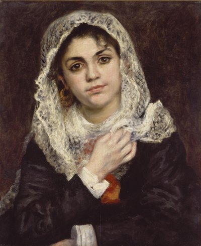 Lise en châle blanc, vers 1872 - Pierre Auguste Renoir