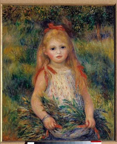 Petite fille avec la gerbe - Pierre Auguste Renoir
