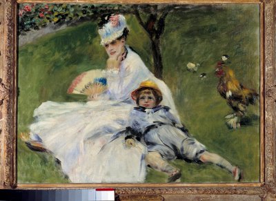 Madame Monet et son fils, dans le jardin à Argenteuil - Pierre Auguste Renoir