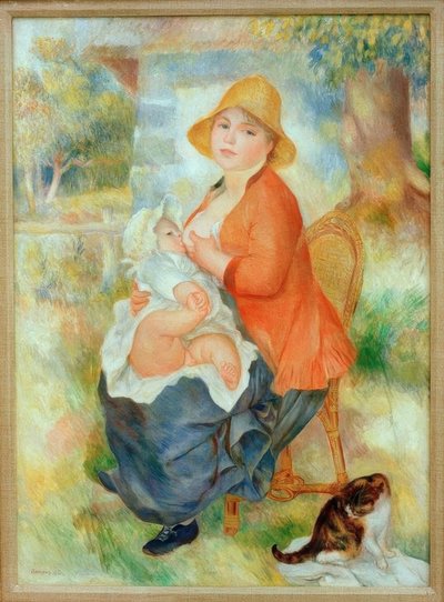 Maternité. Femme allaitant son enfant - Pierre Auguste Renoir