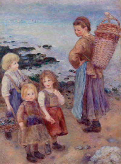 Pêcheuses de moules à Berneval, côte normande - Pierre Auguste Renoir