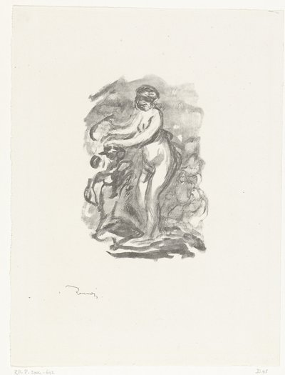 Femme nue debout à côté d