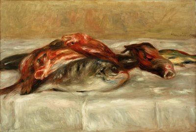 Nature morte aux poissons - Pierre Auguste Renoir