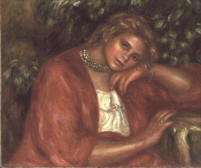 Jeune femme pensive - Pierre Auguste Renoir