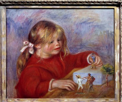 Portrait de Claude Renoir enfant jouant - Pierre Auguste Renoir