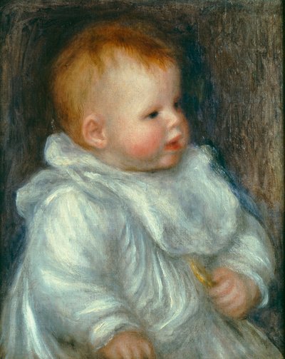Portrait de Coco sur fond bleu - Pierre Auguste Renoir