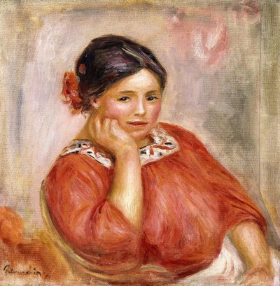 Portrait de Gabrielle en blouse rouge, 1896 - Pierre Auguste Renoir
