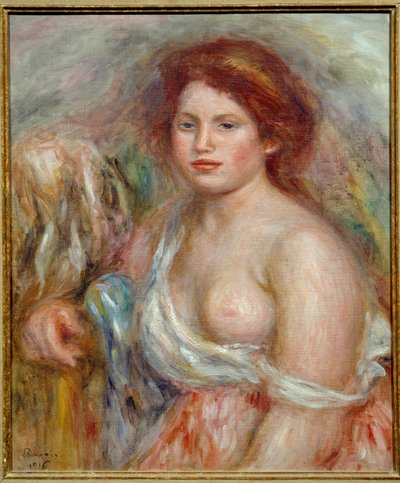 Portrait du modèle en buste (peinture de Pierre Auguste Renoir) - Pierre Auguste Renoir