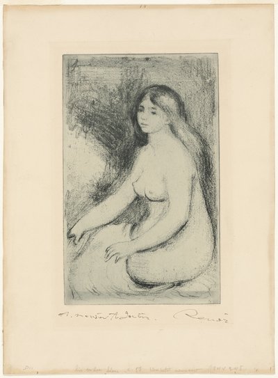Baigneuse assise - Pierre Auguste Renoir
