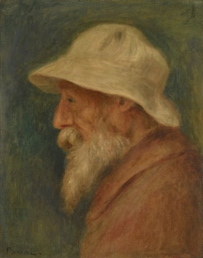 Autoportrait avec chapeau blanc, 1910 - Pierre Auguste Renoir
