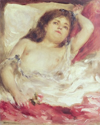 Femme semi-nue au lit : La Rose, avant 1872 - Pierre Auguste Renoir
