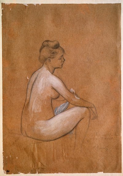 Baigneuse assise - Pierre Auguste Renoir
