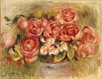 Nature morte de roses dans un vase, années 1880 et 1890 - Pierre Auguste Renoir