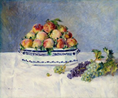 Nature morte avec pêches et raisins, 1881 - Pierre Auguste Renoir