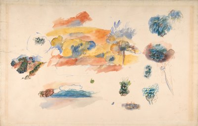 Études de paysage, arbres et fruits exotiques, vers 1885 - Pierre Auguste Renoir