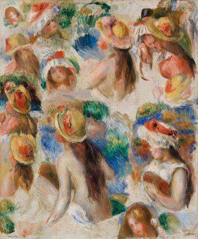 Étude de têtes - Pierre Auguste Renoir