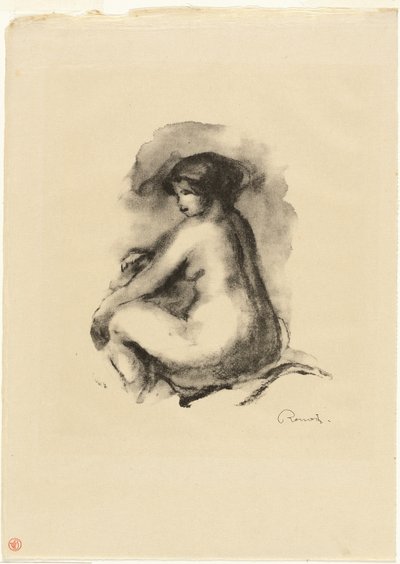 Étude de femme nue assise - Pierre Auguste Renoir