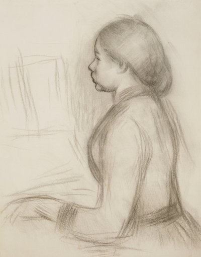 Étude pour une jeune fille au piano - Pierre Auguste Renoir