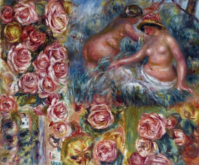 Étude de figures féminines nues et de fleurs - Pierre Auguste Renoir