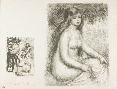 Le chapeau épinglé et la baigneuse - Pierre Auguste Renoir