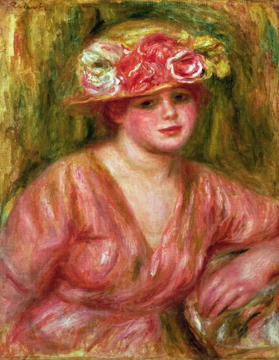 Le Chapeau Rose ou Portrait de Lady Hessling - Pierre Auguste Renoir