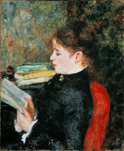 La liseuse. Peinture de Pierre-Auguste Renoir - Pierre Auguste Renoir