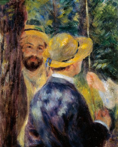 La balançoire (détail). Portrait de Norbert Goeneutte, peintre français (1854-1894) - Pierre Auguste Renoir
