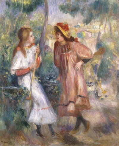 Deux fillettes dans le jardin de Montmartre, 1895 - Pierre Auguste Renoir