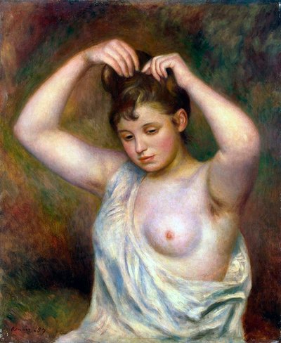 Femme arrangeant ses cheveux, 1887 - Pierre Auguste Renoir